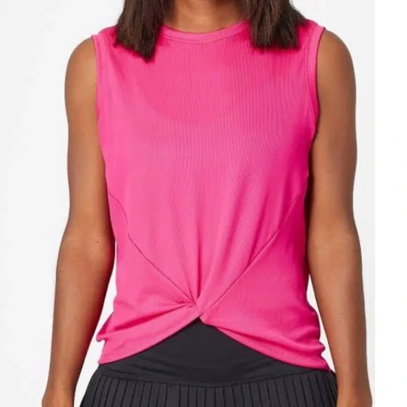 NWOT Pink Twist Front Slightly Cropped Tank - Picture 1 of 10